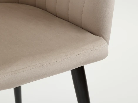 Стул MyFar Фредерик серо-бежевый велюр MF1042-1