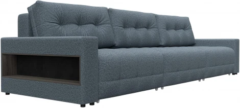 Диван прямой с полками Лига-053 НПБ Лонг Лига Диванов (Велюр) арт.128929