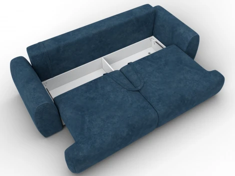 Диван прямой Лига-115 НПБ (ДСП,Фанера,Велюр/Синий) Лига Диванов 136928