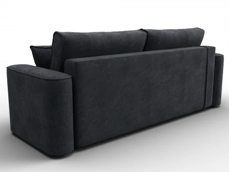 Диван прямой Лига-118 НПБ (ДСП,ЛДСП,Брус,Фанера,Велюр/Темно-серый) Лига Диванов 137083