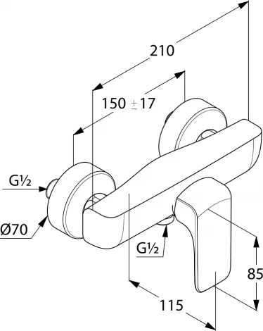 Смеситель Kludi Ameo 417100575 для душа