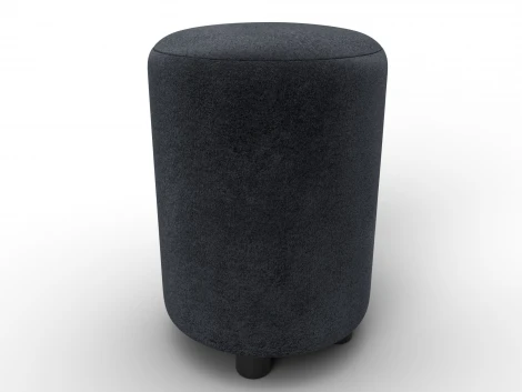 Пуф 001 (ДСП,Фанера/Пластик/Велюр/Темно-серый) Лига Диванов 132351