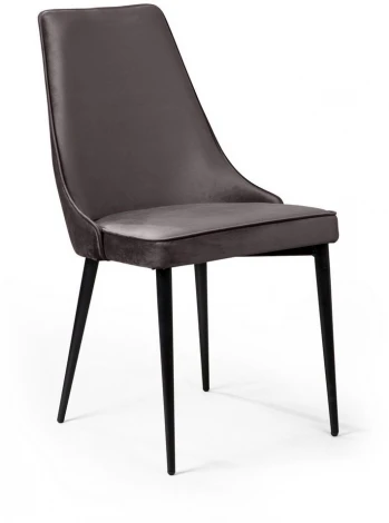 Стул Top Concept Oliver, бархат антрацит 14/ чёрный конус