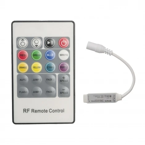 Мини-контроллер RGB 12/24В, 72/144Вт, 3 канала*2 А, RF, пульт кнопочный (без батареек) Apeyron 04-18