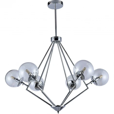 Потолочная люстра на штанге Stilfort Campilo 2037/09/06P (220V, шарики, молекулы)