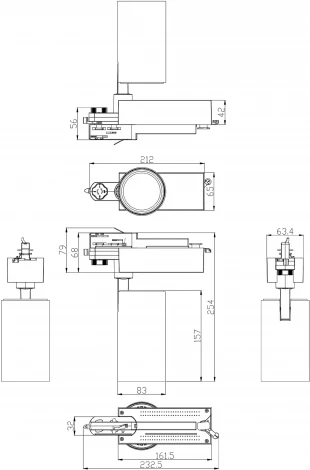 Трековый светильник ЭРА SТR-30-36-30K-W30 (LED, 220V, круглые, IP40)