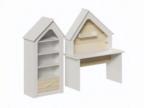 Композиция Campi №11 ОГОГО (арт.724409), (ЛДСП/Белый,Ясень Коимбра)