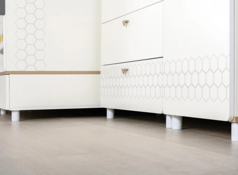 Комод Эльга (Эльга белый шагрень / дуб белый exclusive) Mobi арт.518261