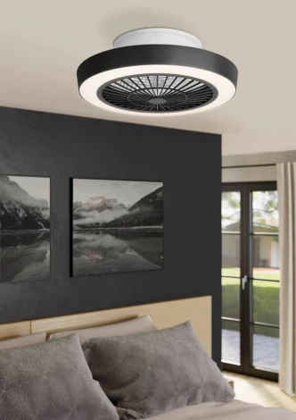 Потолочная люстра светодиодная с вентилятором Eglo SAZAN 35096