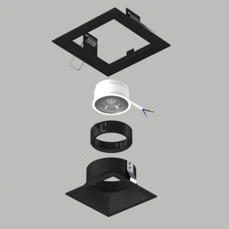 Встраиваемый светильник под LED модуль/ламп МR16 Lightstar Domino D51707BMOD (220V)