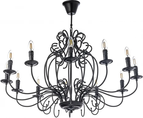 Подвесная люстра Arti Lampadari Amaro E 1.1.12 B (220V, на цепи, подсвечник, свеча)
