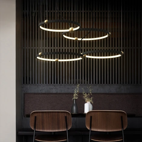 Подвесной кольцевой светильник Planetary D50+40 ImperiumLoft Planetary01 (195502-26) (LED, 220V, на тросе)