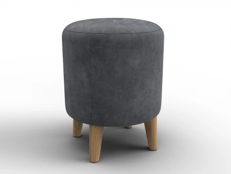 Пуф 002 (ДСП,Фанера/Дерево/Велюр/Темно-серый) Лига Диванов 132491