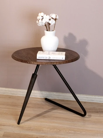 Стол журнальный Дуэт 7Н дуб шоле корич./черный/эбеновое дерево Mebelik арт.009211