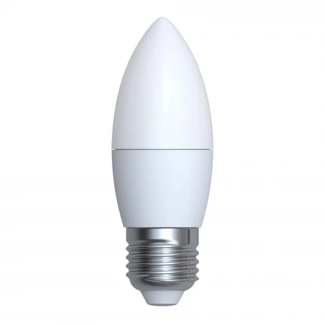 Лампочка светодиодная свеча белая E27 7W 4000K Volpe LED-C37-7W/NW/E27/FR/NR