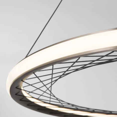 Подвесной светодиодный светильник Eurosvet Parafe 40025/1 LED серый (220V, на тросе, круглые)