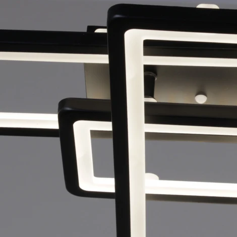 Потолочная люстра светодиодная на штанге с пультом с регулировкой цветовой температуры, яркости и ночным режимом Reluce 03629-0.3-03B BK