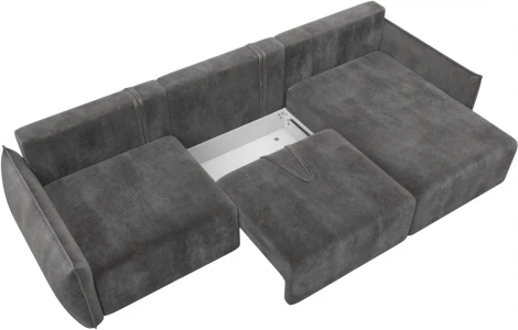 Диван угловой Лига-051 НПБ Лонг угол универсальный Лига Диванов (Велюр) арт.128667