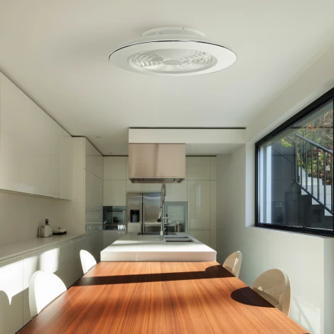 Потолочный светильник круглый с вентилятором Mantra Alisio 6705 (LED, 220V, диммер, пульт управления, круглые)