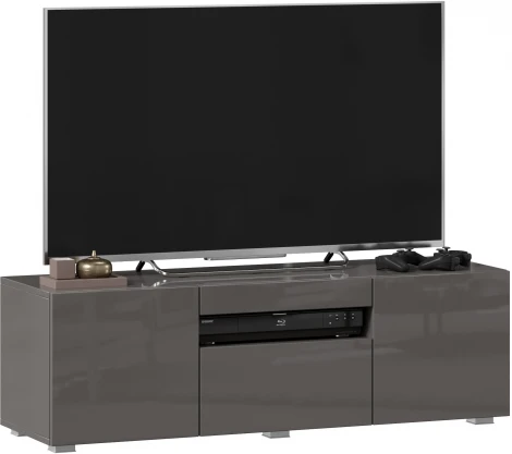 Тумба ТВ Бруклин, 1200 Оникс серый глянец, Любимый дом