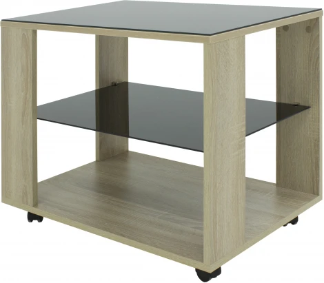 Стол журнальный BeautyStyle 5 сонома/стекло черное от фабрики Mebelik