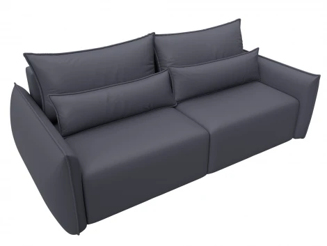 Диван прямой Лига-051 НПБ (ЛДСП,Брус,Фанера/Пластик/Экокожа/Серый) Лига Диванов 129881