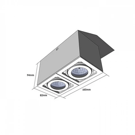 Накладной светильник OX 13B white (220V, куб)