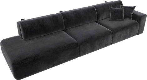 Диван прямой Лига-036 НПБ Модерн Лонг подлокотник справа Лига Диванов (Велюр) арт.127703