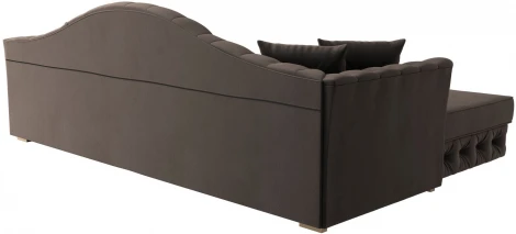 Диван угловой Артис левый угол (Коричневый/Велюр) Лига Диванов арт.121582L
