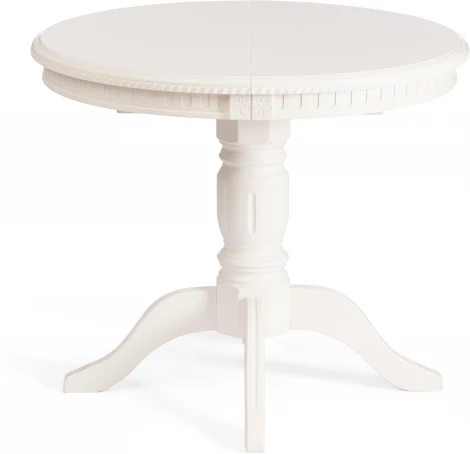 Стол STEFANO круглый (Бук,МДФ /Белый)