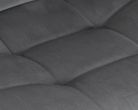 Стул барный DOBRIN TAILOR BLACK (серый велюр (MJ9-75)) 5017_BlackBase-LM BLACK, цвет сиденья серый (MJ9-75), основания черный