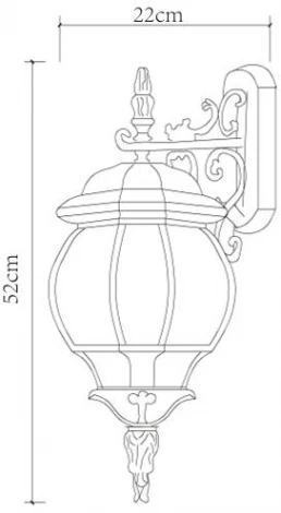 Настенный фонарь уличный Arte Lamp Atlanta A1042AL-1BN
