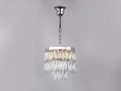 Подвесная люстра каскадная Newport 10120 10125/C (220V, хрусталь, на цепи)