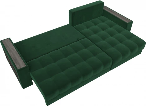 Диван угловой с декором и полкой Лига-050 НПБ Лига Диванов (Велюр) арт.128593