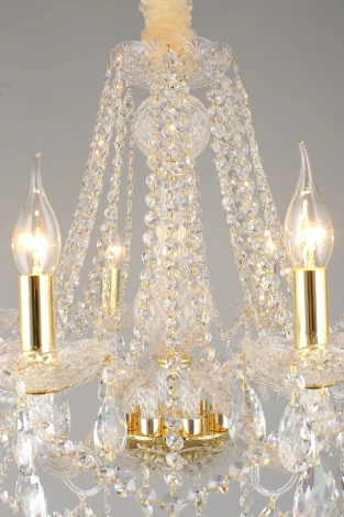 Подвесная люстра Aployt Koletta APL.755.13.08 (220V, хрусталь, на цепи, свеча)