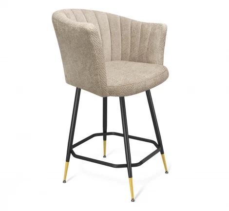 Стул полубарный SHT-ST42-1/S148-1 милк/черный муар/золото 7612985002