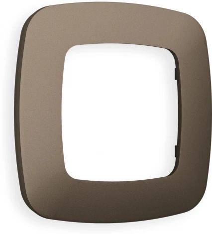 Рамка Ambrella Volt OMEGA Ecta (Темная бронза матовый) 1-ая OF140631