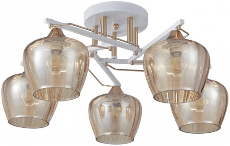 Потолочная люстра на штанге Arte Milano AMALFI 329508/5 WH+FG (220V)