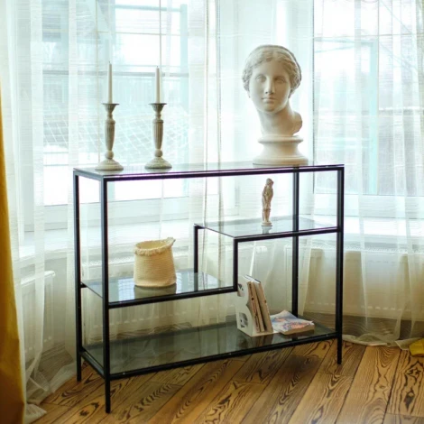 Консольный стол AllConsoles 1011-CB grey черный муар