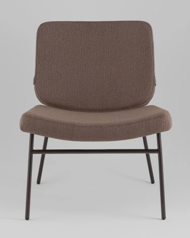 Кресло Stool Group Эбигейл велюр коричневый, каркас серо-коричневый УТ000041983