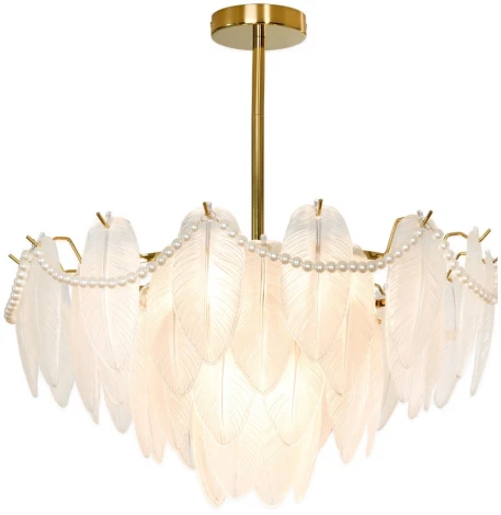 Потолочная люстра на штанге Lussole Hesperia LSP-8839 (220V, листья, IP21)