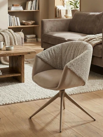 Стул ГИССЕН (GISSEN) 360 град., цвет ЛАТТЕ RIELY-111 / V885-3, ткань / ЛАТТЕ, ®DISAUR M-City 64841