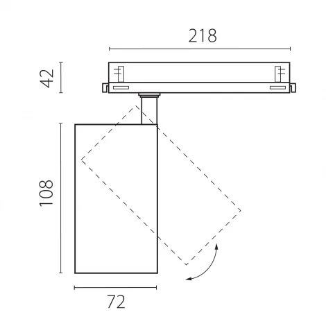 Трековый светильник трехфазный светодиодный LED 24W 220V с управлением DALI Lightstar Alta Base A5236DALI