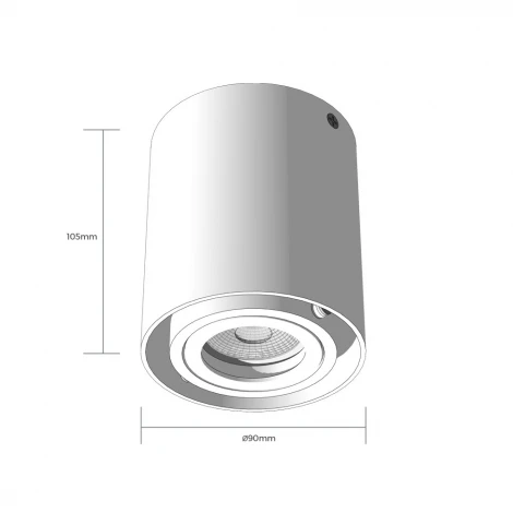 Накладной светильник White RAUMBERG Rund RundR1Wh (220V, круглые)