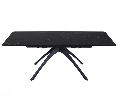 Стол раскладной Sheffilton SHT-T76 Серый мрамор/черный 4278266902