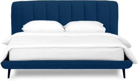 Кровать Amsterdam ОГОГО (арт.665387), (Велюр/Синий)
