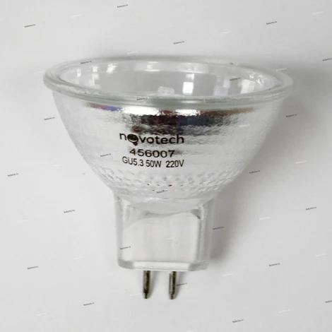 Лампочка галогенная GU5.3 50W 220V 1500 lm 2700K желтое теплое свечение Novotech 456007