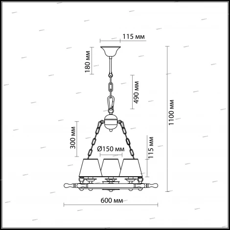 Подвесная люстра Odeon Light Rotar 2769/3