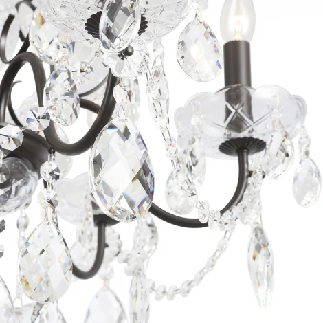 Подвесная люстра Crystal Lux ODELIS SP6 BROWN (220V, подвески, на цепи, подсвечник, свеча)