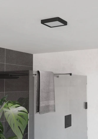 Настенно-потолочный светильник с регулировкой цветовой температуры Eglo Fueva 6 901328 7W(LED) 2700K, 4000K, 6500K, пластик, черный, белый